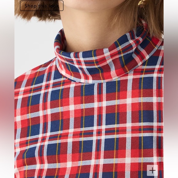 J.Crew Tissue Turtleneck in Plaid - Picture 2 of 12